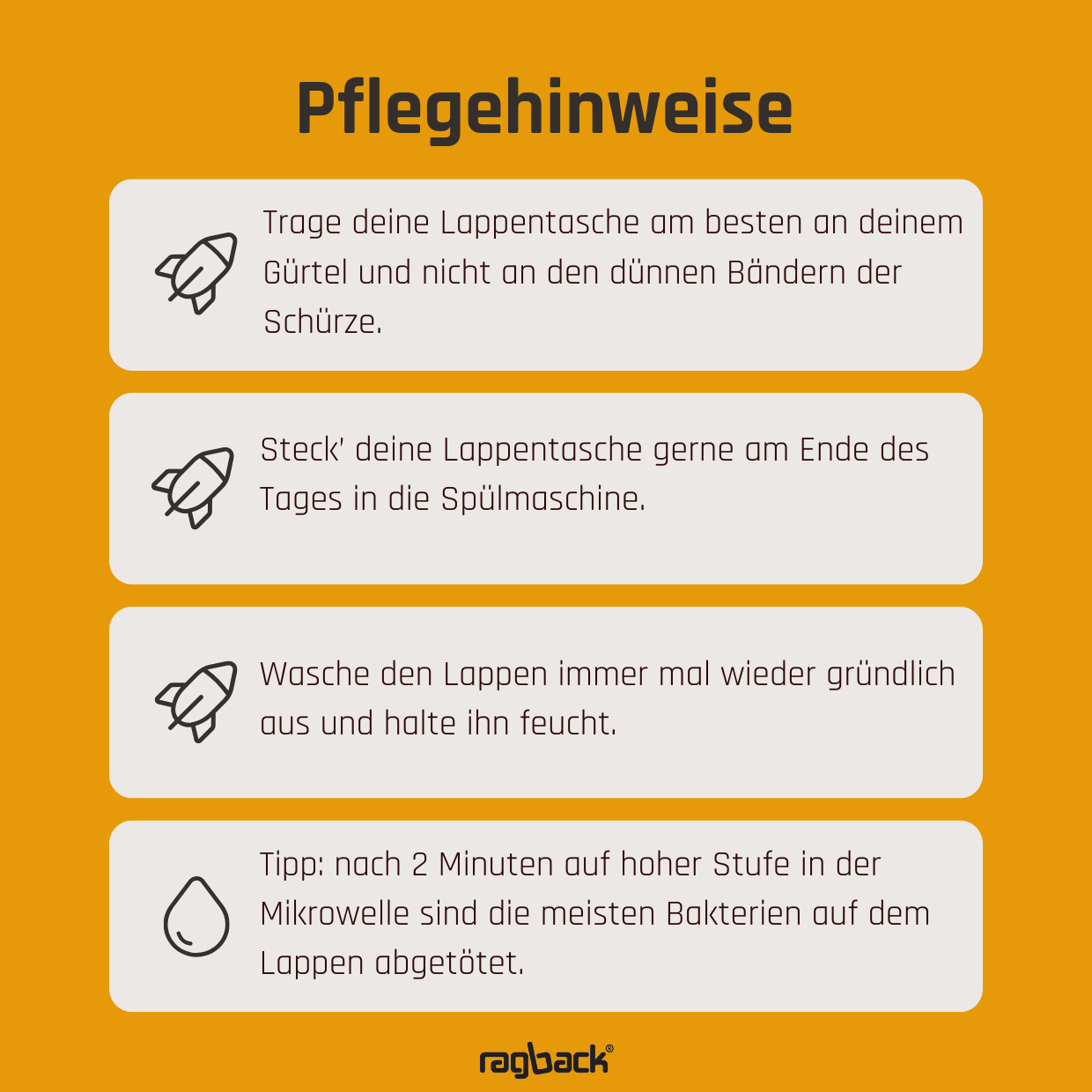 ragback – Die praktische Lappentasche für Kellner*innen